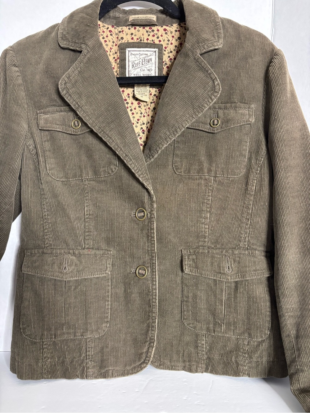 Ruff Hewn Corduroy Blazer Jacket - Taupe Brown